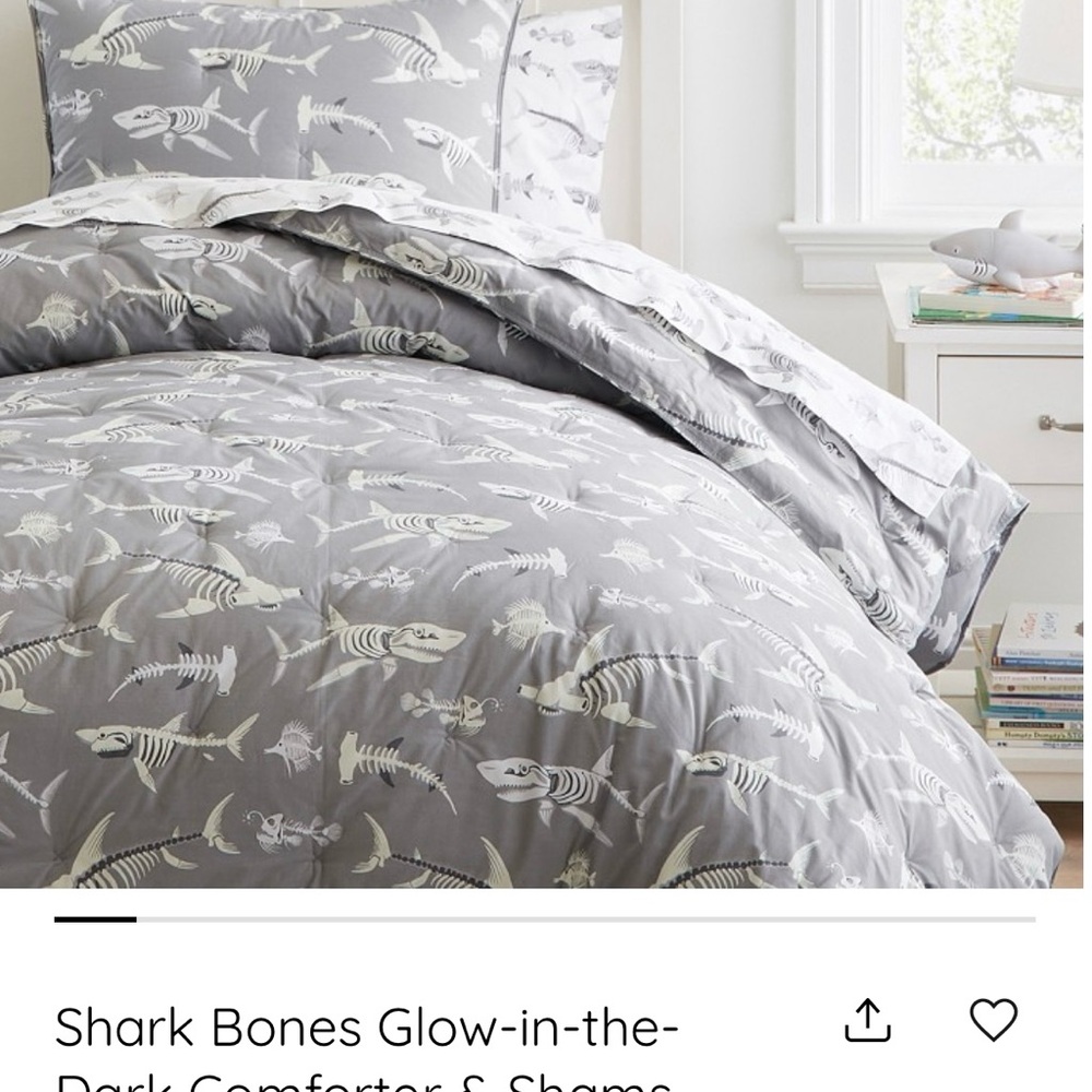 Pottery Barn Kids Gray Shark Comforter